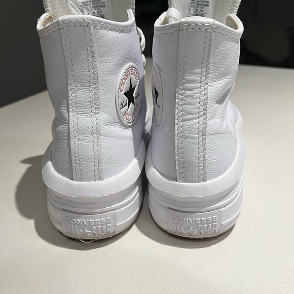 Converse Chuck Taylor All Star Move High Top Leather Shoes White - Picture 5 of 11